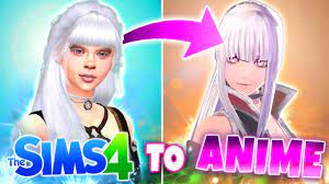I turned my SIMS into ANIME CHARACTERS 🤯 - YouTube