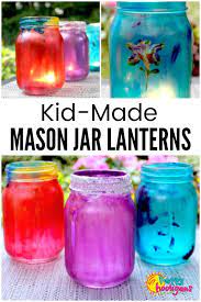 Colourful Mason Jar Lanterns For Kids