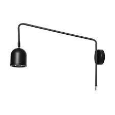 Black Wall Lamp Gaspar On An Extension