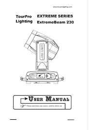 tourpro lighting extremebeam 230 user