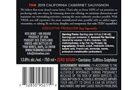nutrition labels on wine bottles will