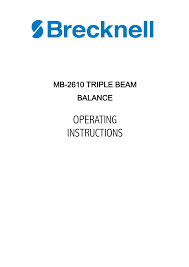 brecknell mb2610 balance user manual