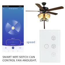 In most cases, if your ceiling fan has a light, it's wired to a wall switch. Smart Wifi Light Fan Wall Switch For Alexa Google Home Ifttt Safety Life App Ebay