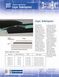 carpet underlayment soundown