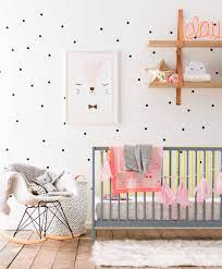 nursery wall grey crib baby room