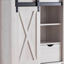 Oak White Storage Cabinet