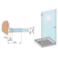 8501r glass to wall shower door hinge