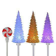 You'll divide the tree vertically into three. J Hofert Co 18 9 Prelit Artificial Christmas Tree Musical Color Changingpathway Marker Lawn Stakes 3ct Multicolor Led Lights Target