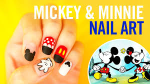 mickey minnie nail art tutorial