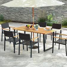 Acacia Wood Outdoor Dining Table