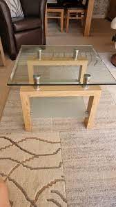 Modern Glass Top Square Coffee Table