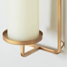 Gold Metal Wall Sconce Candle Holder