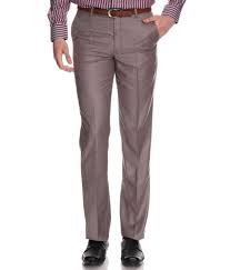 Wills Lifestyle Brown Regular Formals Flat Trousers Chinos
