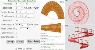 But, as you ask, spiral staircase can be made by cast iron (as per 90's century), cast steel, structural steel which is easy to forming(mechanical) or stainless steel(now a days). Spiral Stair Calculator Online Spiral Staircase Design Calculation