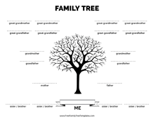 4 Generation Family Tree Template Free Family Tree