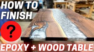 how to finish an epoxy wood table