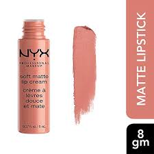 The velvety smooth soft matte lip cream delivers a burst of creamy colour and sets to a stunning matte finish. Nyx Cosmetics Soft Matte Lip Cream Stockholm Shop Bargain Store