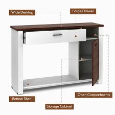 Console Table With Drawer And Cabinet