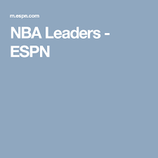 Before you cannonball into the league's best 3s, be sure to check out or bookmark the. Nba Leaders Espn Nba Espn Leader