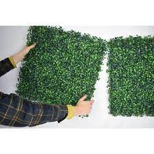 faux boxwood hedge wall panel