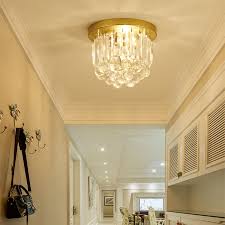 Gold Crystal Ball Ceiling Lights Modern Small Lighting Fixture For Corridor Hallway Foyer Beautifulhalo Com
