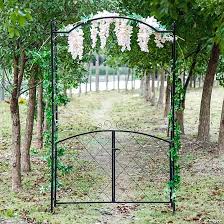 metal garden arbor gate outdoor steel arch