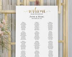 Printable Seating Chart Cards 5x7 Wedding Seating Chart Etsy