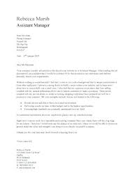 Assistant Manager Cover Letter Sample Assistant Manager Cover Letter