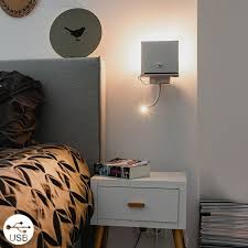 Modern Wall Lamp White With Usb And