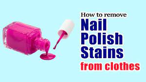 remove nail polish stains from clothes