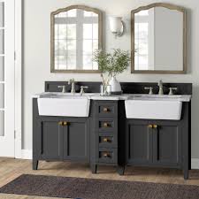 Apron front bathroom vanity 454532 by foxdendecor on etsy. Farmhouse Bathroom Vanities Free Shipping Over 35 Wayfair
