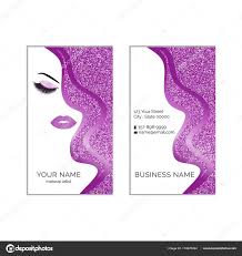 makeup artist business card vector