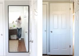 Closet doors are often located in the center of a dressing room wall, so the mirror will provide more even light distribution. Saving Space And Gaining Style With Over The Door Mirrors