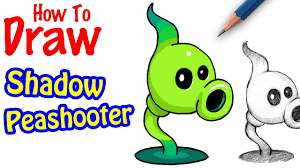 How to Draw the Shadow Peashooter | Plants vs Zombies - YouTube