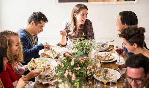 Guests are greeted at the door by a housekeeper or temporary help, who take their coats. 7 Steps To Mastering The Casual Fall Dinner Party