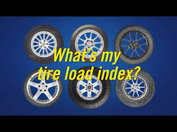 tire load index chart goodyear tires
