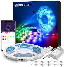 Amazon Com Supernight Dreamcolor Led Strip Lights Smart Music Sync Light Strip Phone App Controlled Waterproof For Party Room Bedroom Tv Gaming With Brighter 5050 Leds And Strong Adhesive Tape 16 4ft Home Improvement