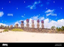 Moai ahu nau nau hi-res stock photography and images - Page 3 - Alamy