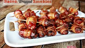 bacon wrapped smokies with brown sugar