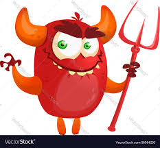 cute cartoon devil monster royalty free