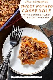 Our classic casserole is made up of sweet potatoes, brown sugar, butter, and a few spices. How To Make Homemade Bourbon Sweet Potato Casserole