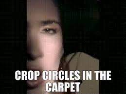 yarn crop circles in the carpet