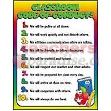 Classroom Code Of Conduct Chart