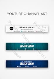 Youtube Channel Art Ui Template Psd Free Download Pikbest