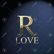 Gold Alphabet Letter R Word Love On A ...