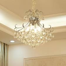 Modern 3 Lights Chrome Finish Crystal Chandeliers Flush Mounted Pendant Ceiling Light For Dining Room My Aashis