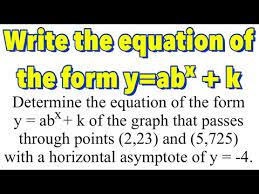 Writing Exponential Equation Of The