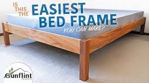 super simple queen bed frame diy in a