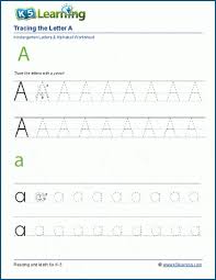 Check our alphabet worksheets for capital letters (uppercase). Kindergarten Tracing Letters Worksheets K5 Learning