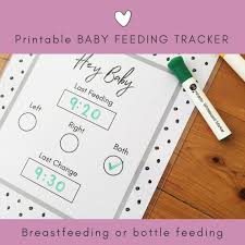 Baby Feeding Tracker Bottle Feeding Log Breastfeeding Log Printable Baby Schedule Newborn Schedule Instant Download